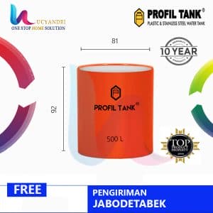 tangki air 500 liter profil tank tna 500 bak terbuka oren
