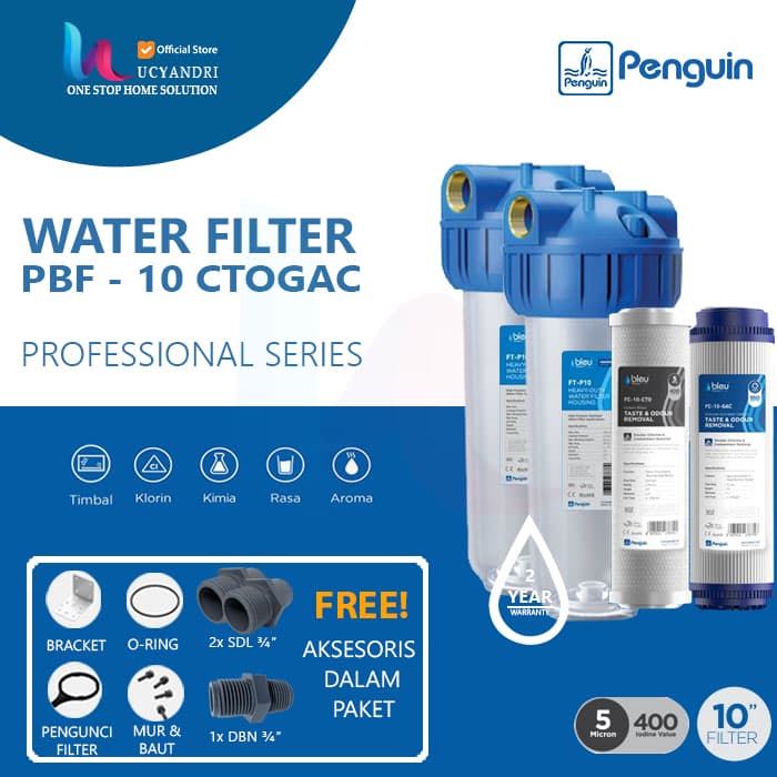paket filter air penguin pbf 10 cto gac profesional series paket filter air penguin pbf 10 cto gac profesional series