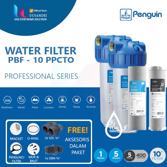 paket filter air penguin pbf 10 pp cto profesional series paket filter air penguin pbf 10 pp cto profesional series