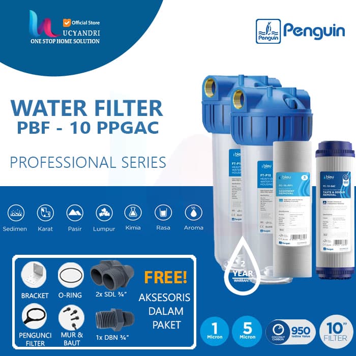 paket filter air penguin pbf 10 pp gac profesional series paket filter air penguin pbf 10 pp gac profesional series